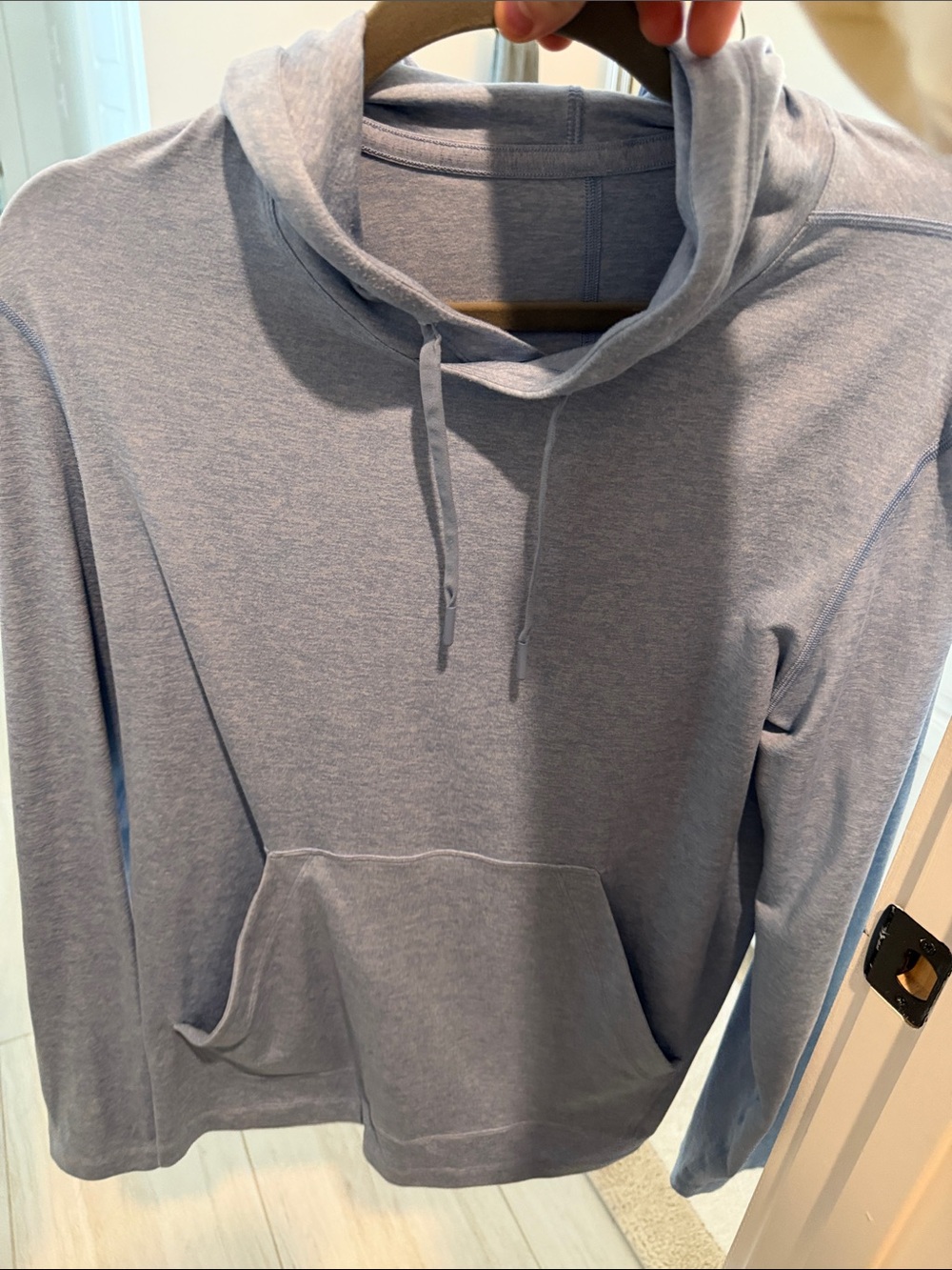 Lulu lemon Light Blue Men's Hooded Pullover Shirt